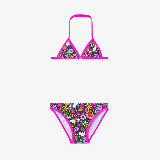 Costume Due Pezzi - Boboli Fiori Fucsia