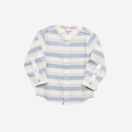Camicia - Boboli Azzurra a Righe con Collo Coreana