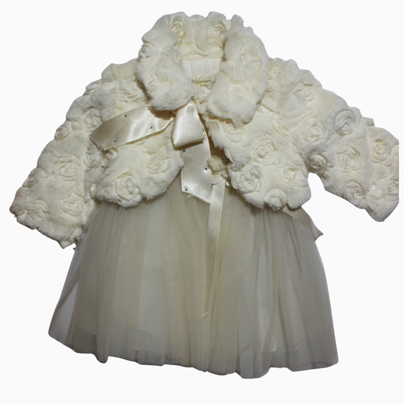 Abito - Bimbalo in Tulle con Giacchino in Pelliccia