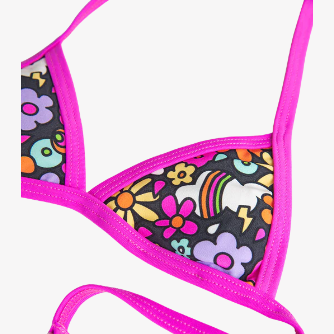 Costume Due Pezzi - Boboli Fiori Fucsia