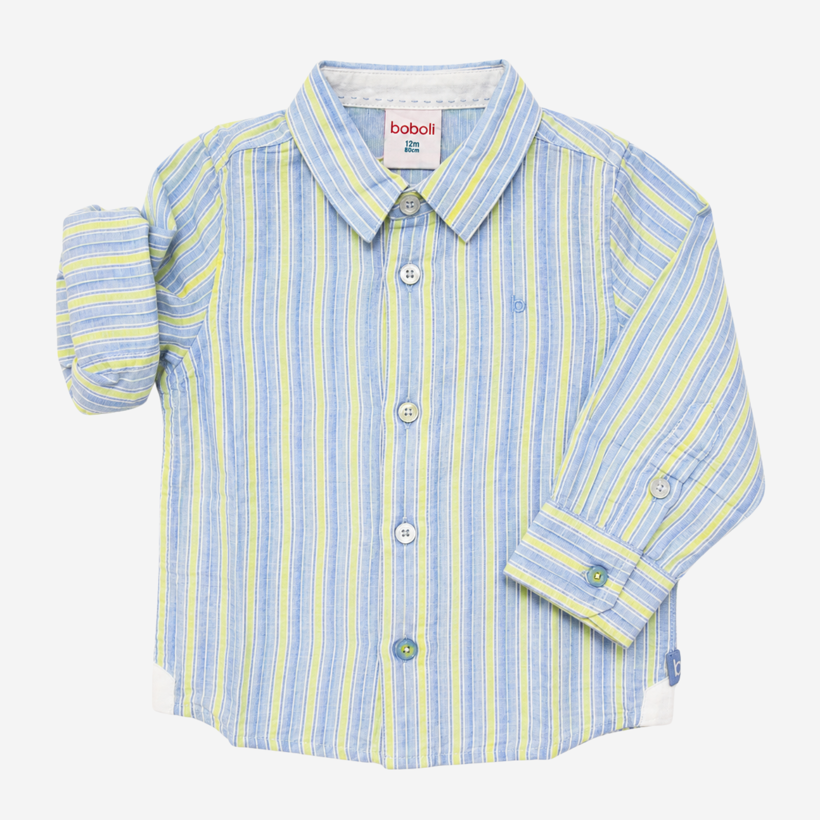 Camicia - Boboli Celeste e Gialla a Righe