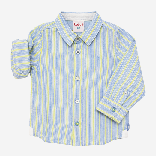 Camicia - Boboli Celeste e Gialla a Righe