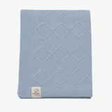 Coperta - Celeste in maglia con rombi