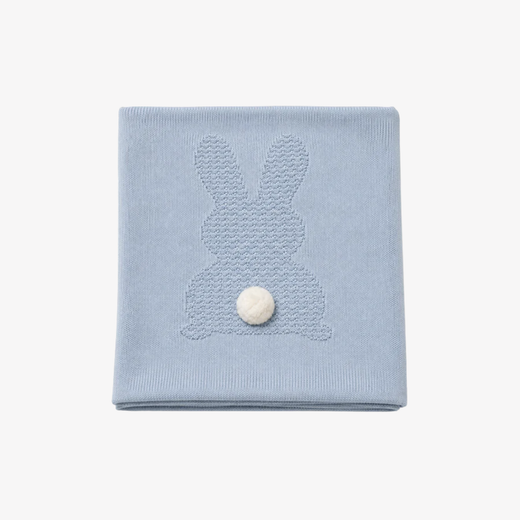 Coperta - Celeste con Coniglio