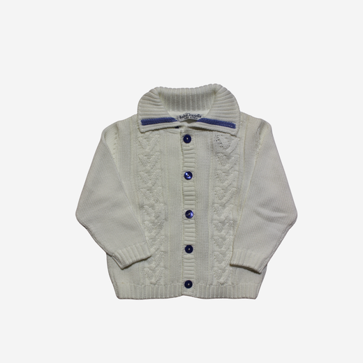 Cardigan - Baby Graziella Panna con Bottoni Blu