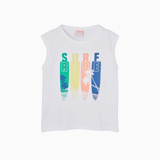 Canottiera - Boboli in Cotone con Stampa Surf