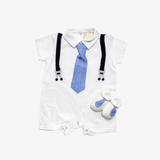 Gift Box Bimbo - Tutina Corta con Cravatta e Scarpine