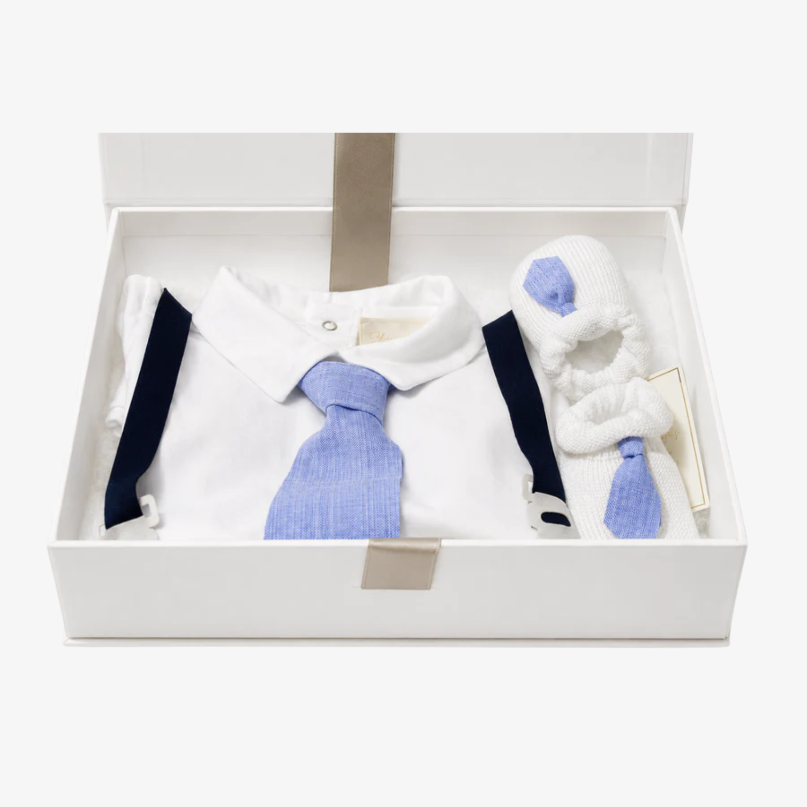 Gift Box Bimbo - Tutina Corta con Cravatta e Scarpine