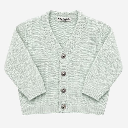 Cardigan - Baby Graziella Verde Acqua con Bottoni