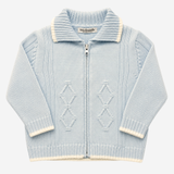 Cardigan - Baby Graziella Celeste con Cerniera
