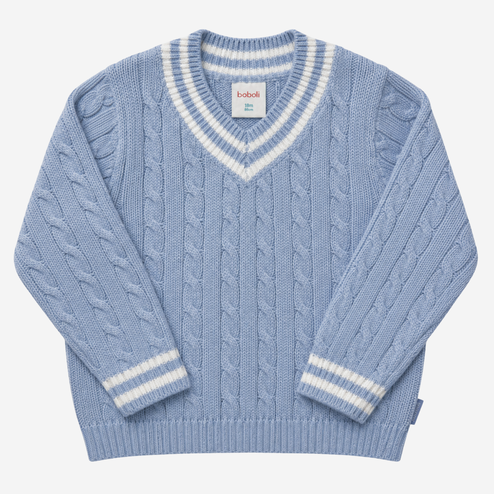 Maglioncino - Boboli Celeste e Bianco in Maglia