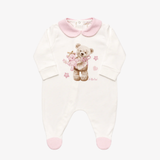Tutina - Le Bebé con Orsetto e Dettagli Rosa