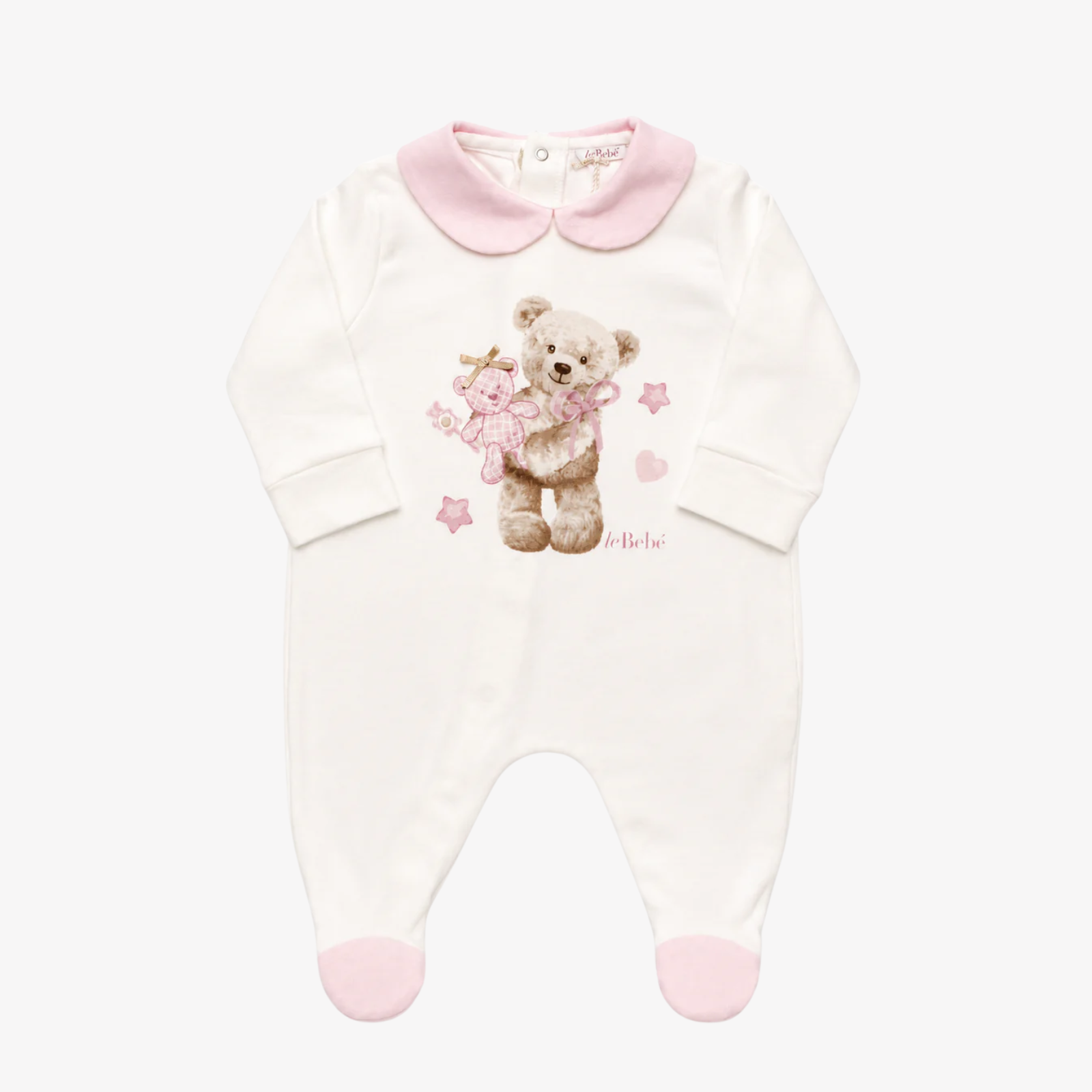 Tutina - Le Bebé con Orsetto e Dettagli Rosa