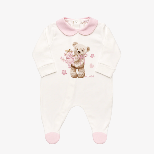 Tutina - Le Bebé con Orsetto e Dettagli Rosa
