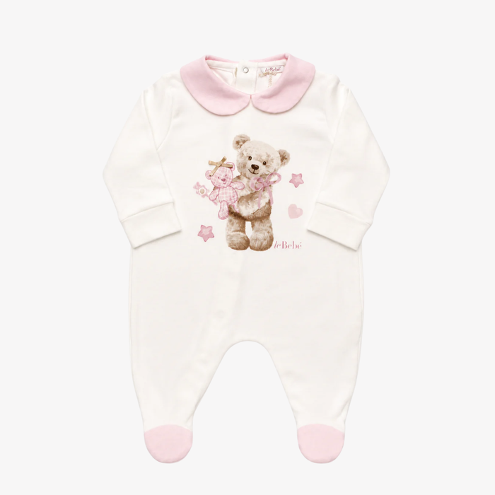Tutina - Le Bebé con Orsetto e Dettagli Rosa