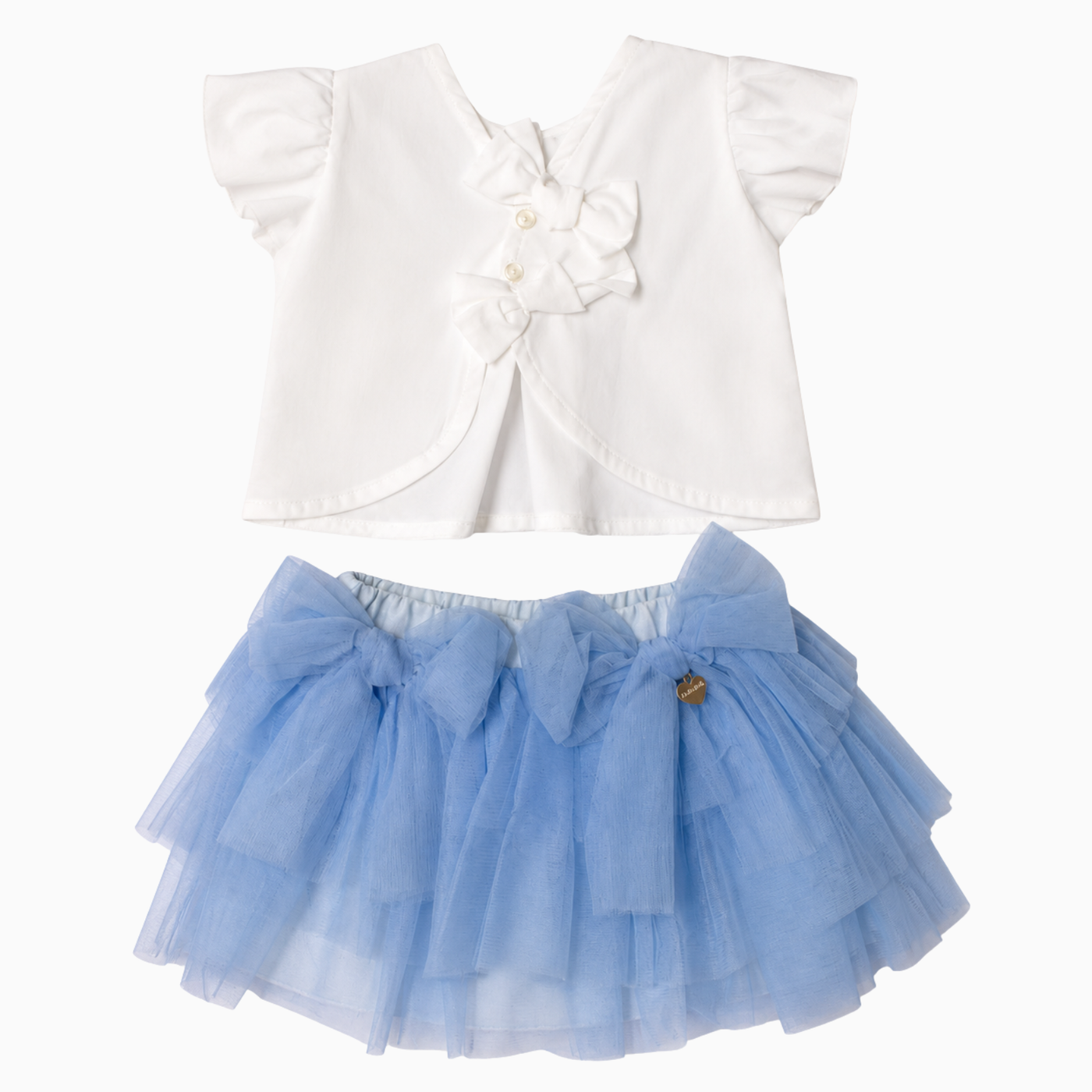 Completo Due Pezzi - Le Bebe con Maglia e Gonna in Tulle