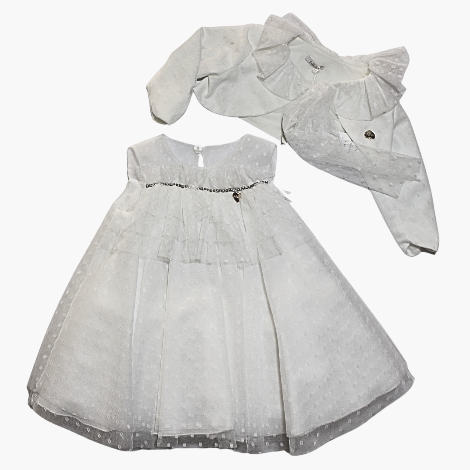 Vestito - Le Bebè in Tulle e Strass con Coprispalle