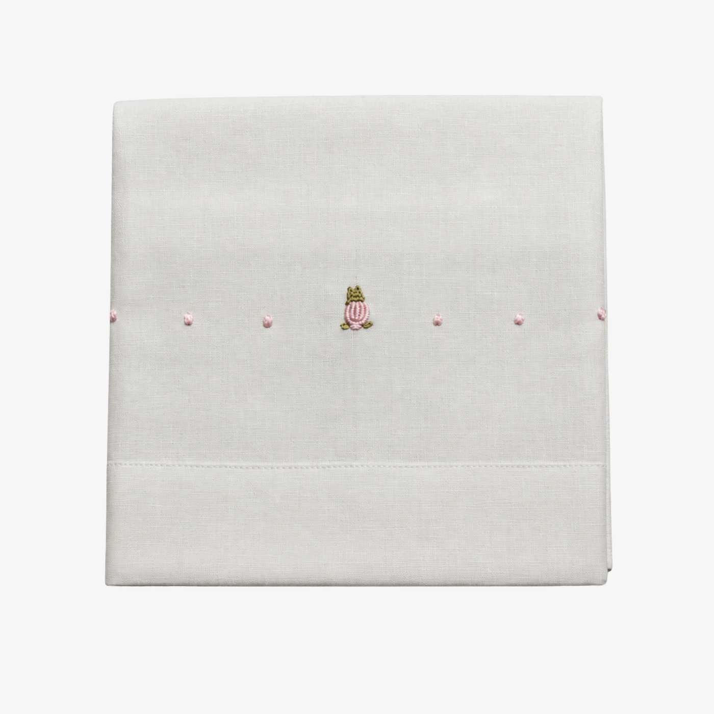 Lavetta - Pepece con Ricamo Rosa per Corredino Baby