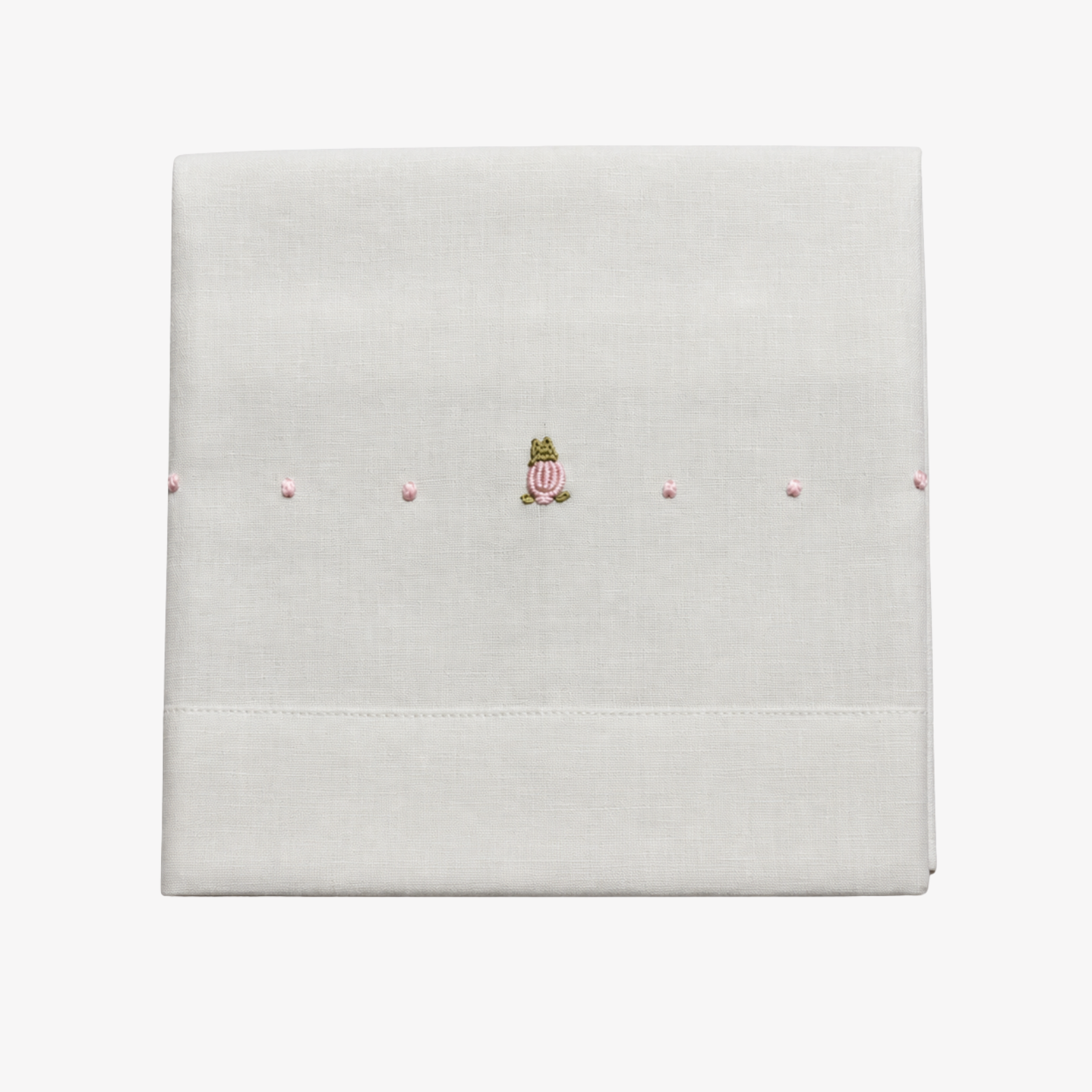 Lavetta - Pepece con Ricamo Rosa per Corredino Baby