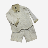 Completo Gessato - a Righe con Gilet e Shorts