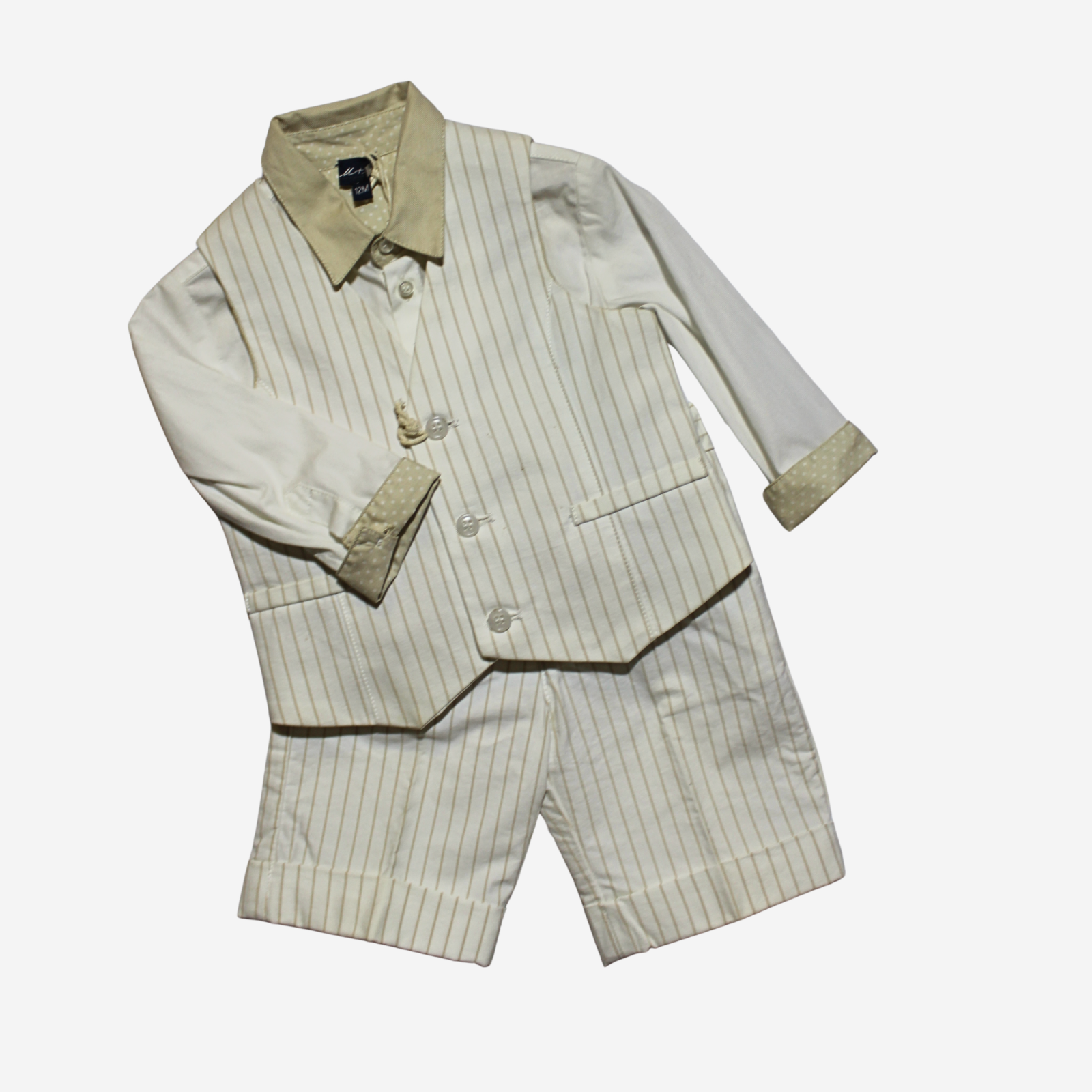 Completo Gessato - a Righe con Gilet e Shorts
