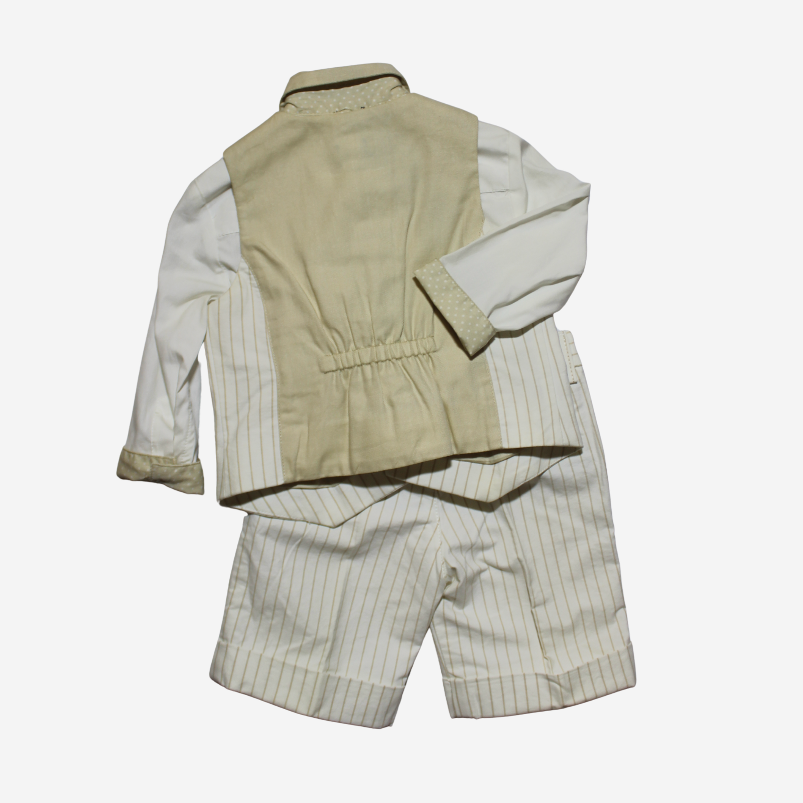 Completo Gessato - a Righe con Gilet e Shorts