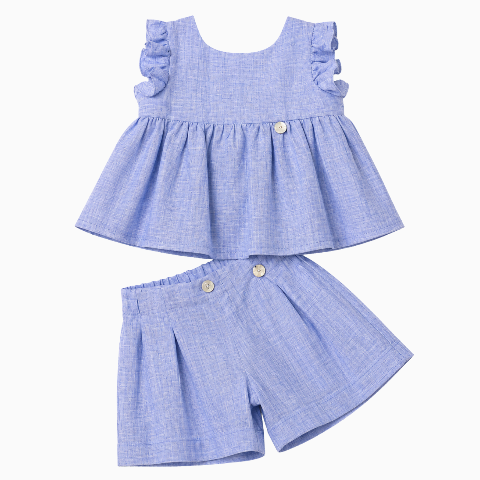 Completo in Lino - Le Bebe con Casacca e Pantaloncino