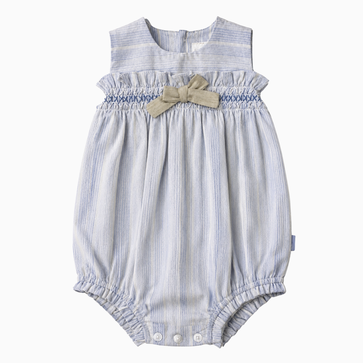 Pagliaccetto -  Rigato con Fiocco Beige