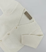 Cardigan Neonato Beige con Scollo a V – La Stupenderia