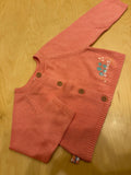 Cardigan neonata corallo con ricamo – Boboli
