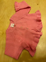 Cardigan neonata rosa con balze – Boboli