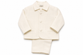 Completo elegante Bimbalò da bambino 3 pezzi panna con giacca, camicia e pantalone