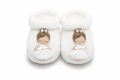 Scarpine Neonata Bianche con Applicazione Ballerina – Story Loris Luxury
